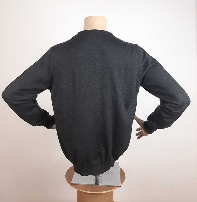 Boggi Milano - Оригинален мъжки пуловер от вълна размер 52 / L