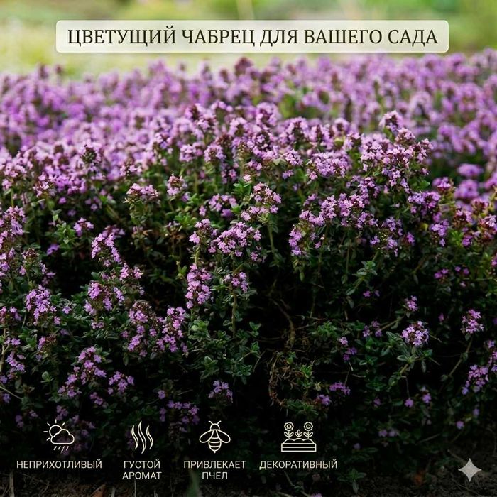 Саженцы цветущего чабреца (Тимьяна) — живой ковер в вашем саду!