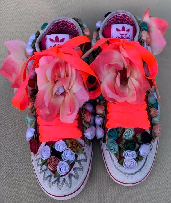 ADIDAS Flower Gheata Fashion Chic Ed. Limitata Handmade USA Oferta 1+1