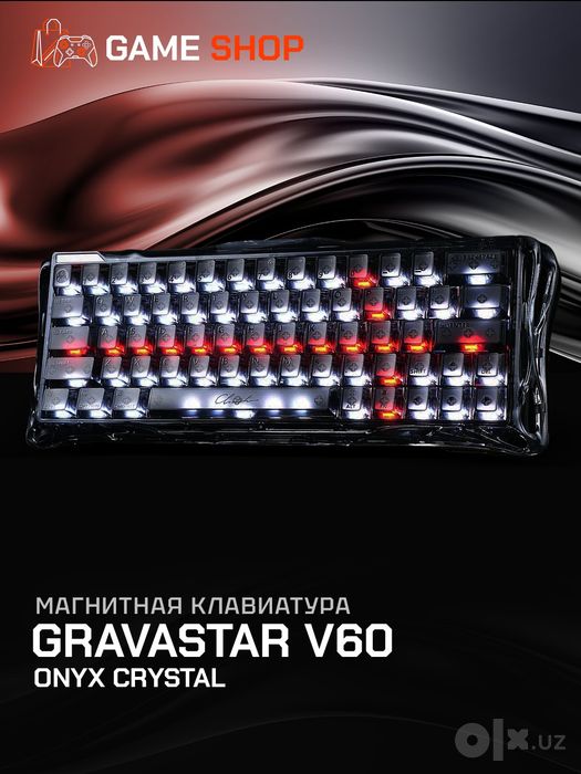 GravaStar Mercury V60 - Onyx Crystal Клавиатура - GS V60_XTAL_NBK