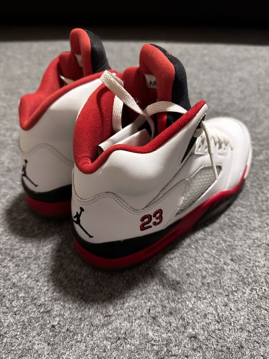 Air Jordan 5 Fire Red Black Tongue 2013 Originali