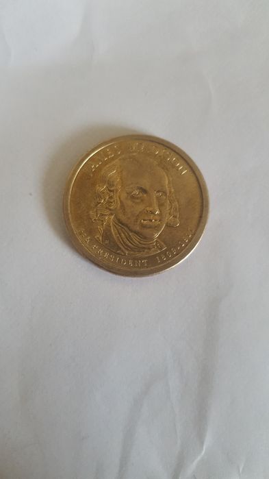 Monede 2 euro , 1 dolar James Madison,  2 buc 50  ,10, 2buc 5 cent