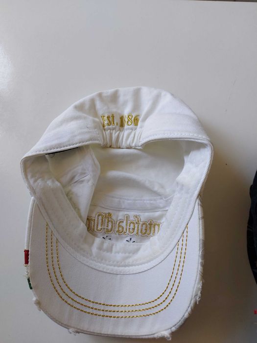 Шапка с козирка Pantofola D Oro , unisex 58 см бяла и черна