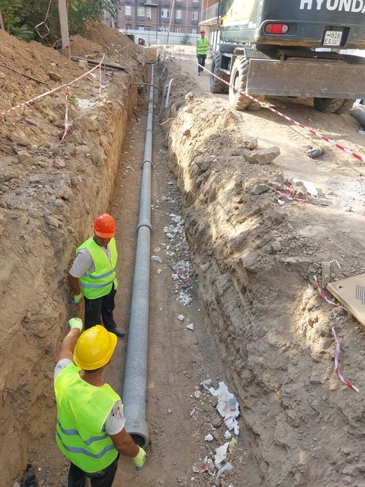 Централный канализация ва Водопровод тортиш хизматлари | УРА, траншея