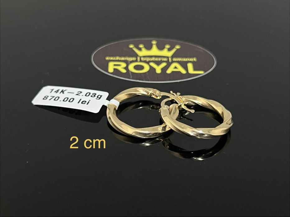 Bijuteria Royal CB : Cercei dama aur 14k 585  2,03 gr