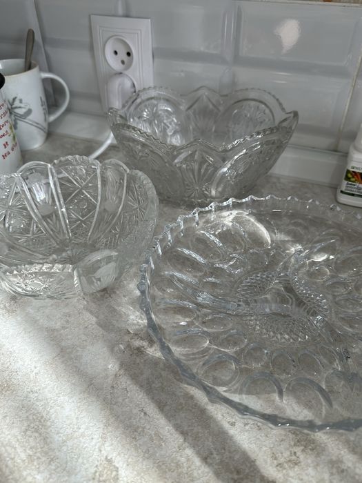 Менажница и 2 вазочки