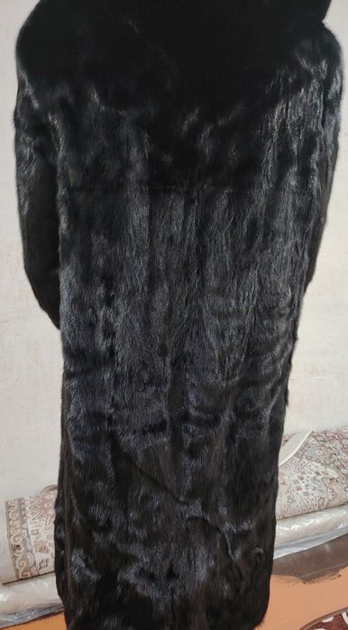 Норковая шуба с капюшоном