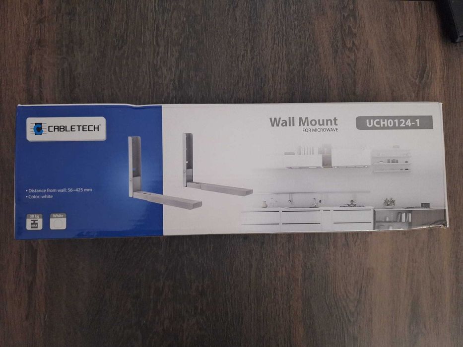 Suport reglabil, cuptor microunde , baza de la 28.5 cm - 42.5 cm, Alb