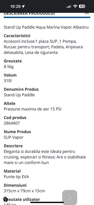 Vand Placa Gonflabila