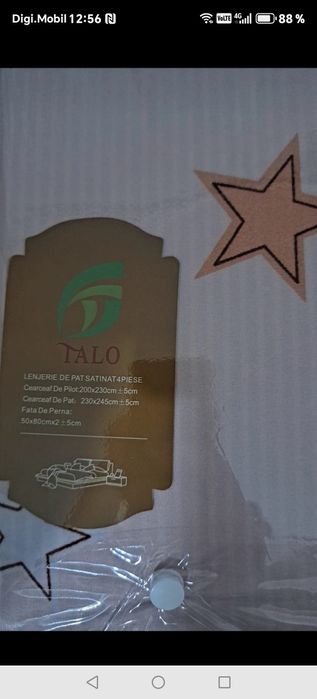 Lenjerie bumbac satinat pat dublu