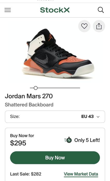 Nike Air Jordan Mars 270, номер 43