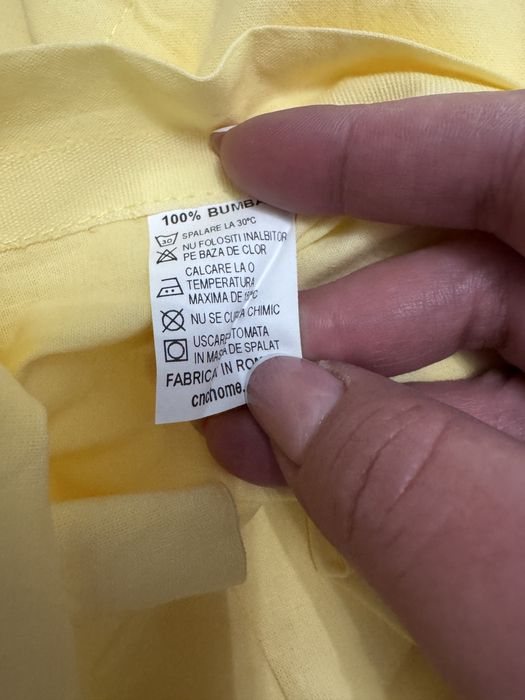 Lenjerie de pat galbena bumbac