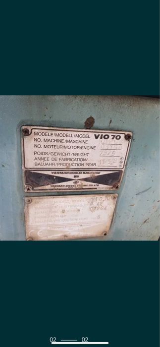 Vand Piese Miniexcavator Yanmar Vio70