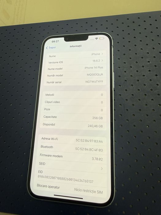 Iphone 14 plus 256 gb