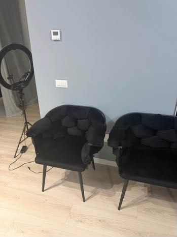 Set canapea și 2 scaune catifea