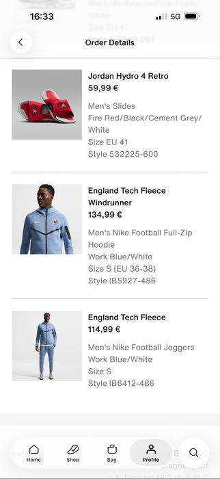Анцунг Nike England Tech