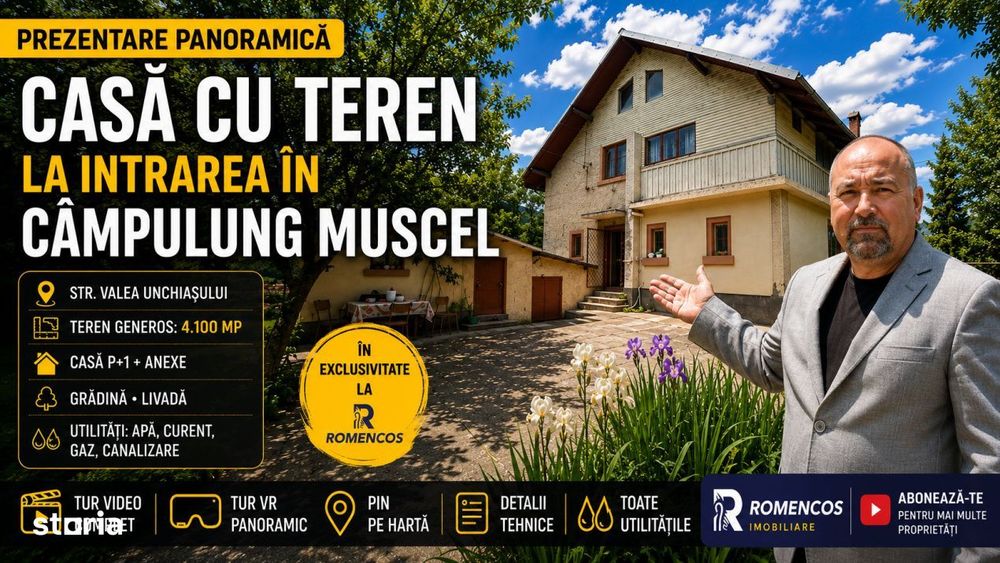 Casa P+1 cu aproximativ 4.100 mp teren in Campulung Muscel