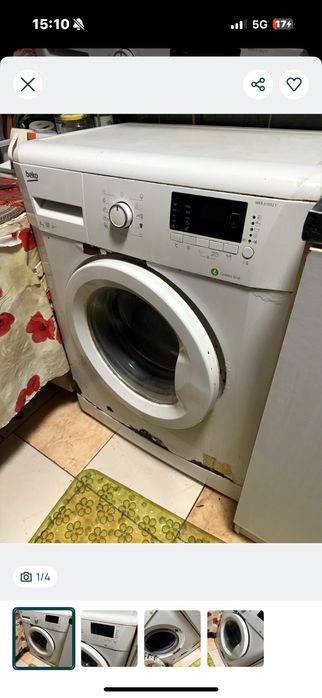 Masina de spalat beko economica 6 kg a++ functionala in stare buna mecanic dar estetic ruginita de la umezeala lipsei geamului 399 lei ofer transport