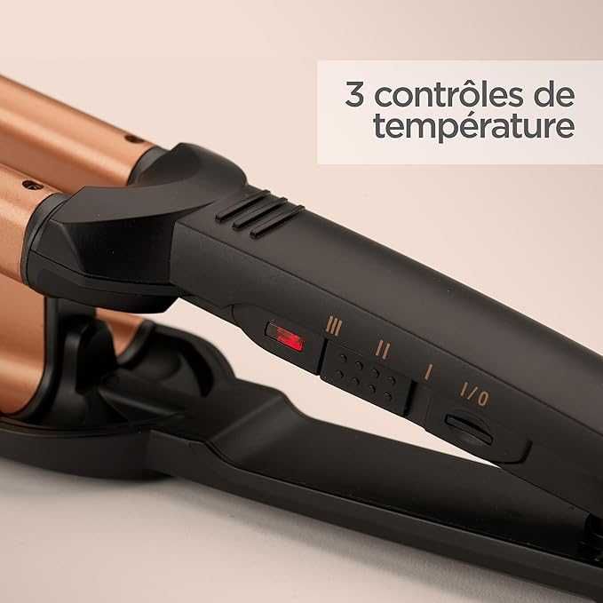 Тройна маша за къдрене на коса BaByliss Deep Waves W2447E до 200°C