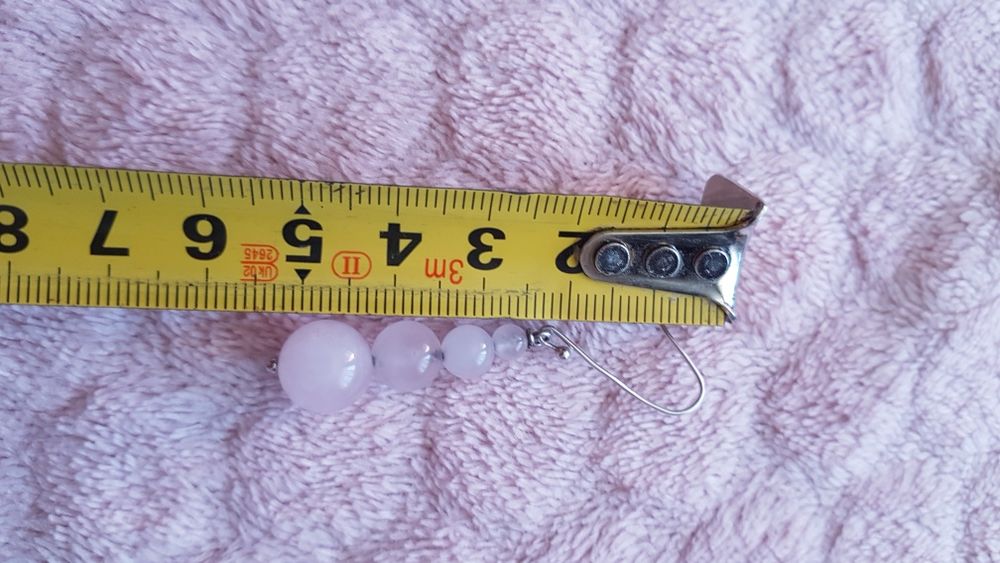 Cercei dama argint 925,bilute cristal cuart roz