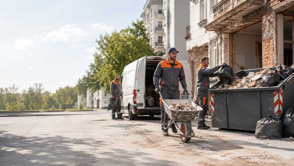Къртене, почистване и извозване на строителни отпадъци