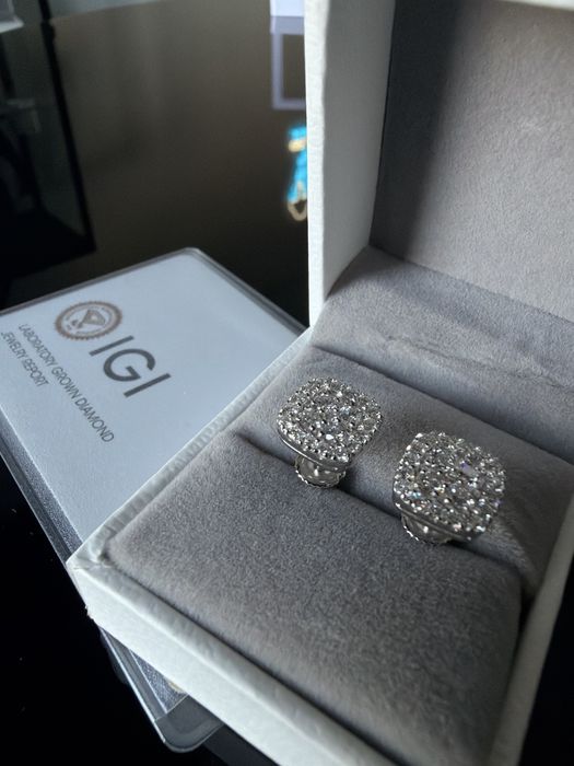Cercei cu diamante VVS1 Lab Grown IGI Square 8MM
