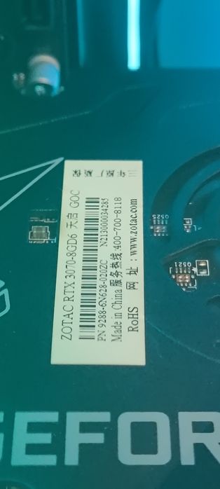 Продам RTX 3070 Zotac