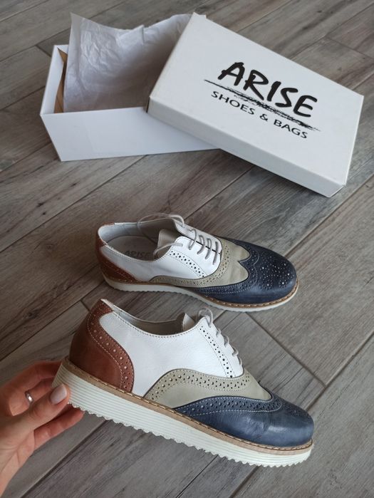 Дамски пролетни обувки естествена кожа