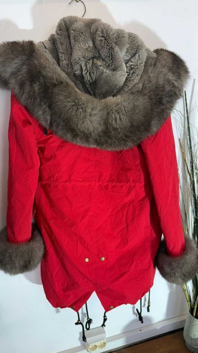 Geaca Parka de damă,Blană naturală