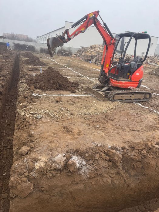 Prestări servicii cu miniexcavator +picon 2,3t și 3,5 t basculantă