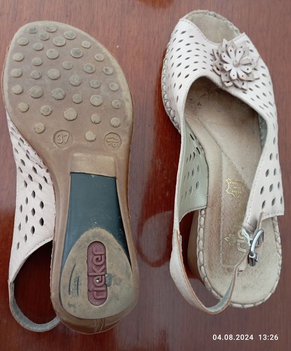 Sandale damă Rieker piele bej 37