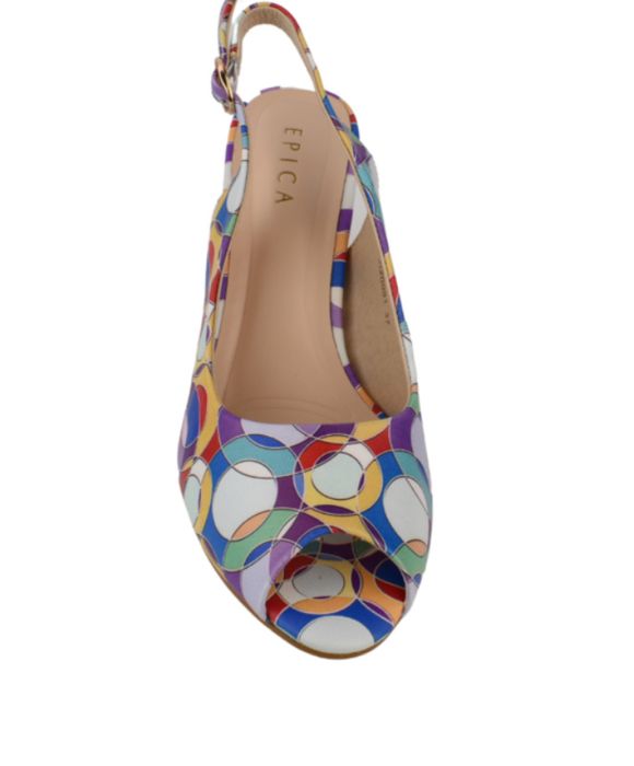 Sandale cu toc patrat din  piele