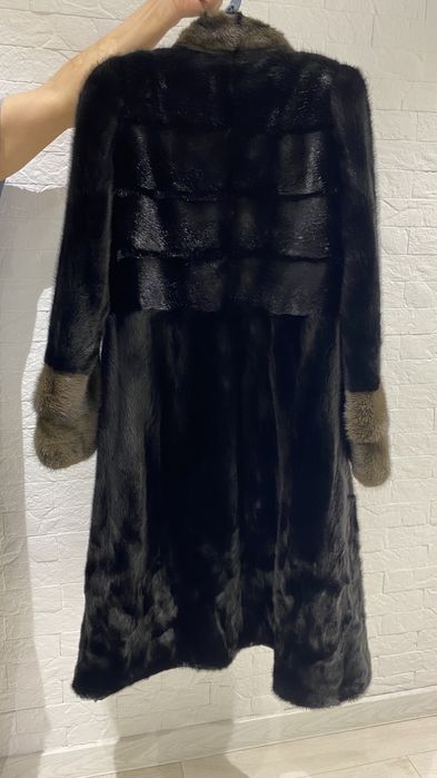 Норковая шуба черный