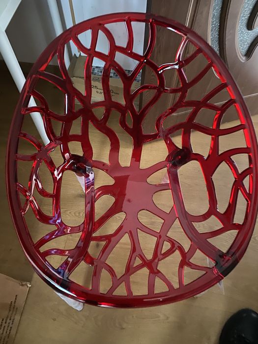 Vand set masa si 4 scaune Cristal pe alb sau rosu