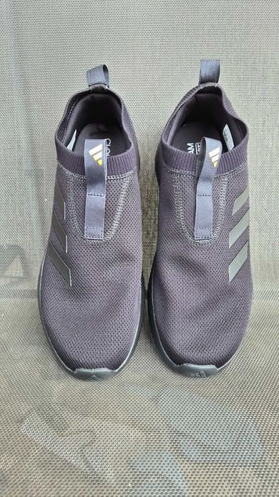 adidas Sportswear, Pantofi slip-on de plasa cu logo, Negru, Marime	44 2/3 EU