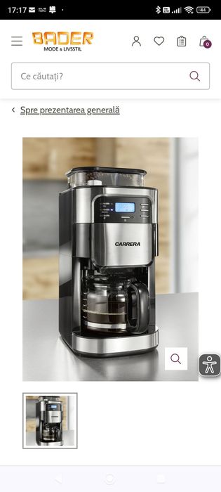 Aparat de cafea cu macinare boabe