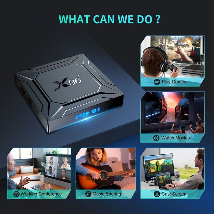 TV BOX X96 M200 Android 14,S905X5M,Gigabit LAN