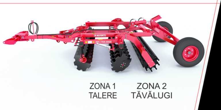 Grapa cu discuri pe doua randuri PALLADA 2400 tractată