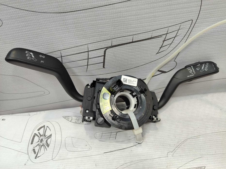 Ansamblu manete comenzi volan + spiră Skoda Fabia Mk2 (5J) 6R0953501E 2012 / [2007-2014] / (5B3)