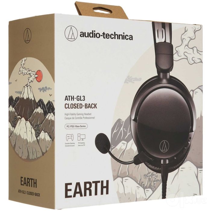 - Игровая полноразмерная закрытая гарнитура Audio-Technica ATH-GL3BK