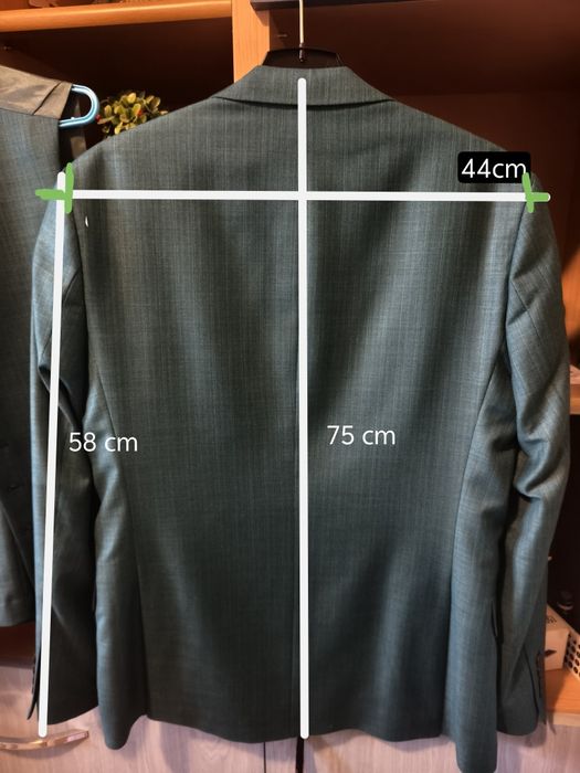 NOU Costum sacou verde bărbati foarte elegant (vest, pantaloni, sacou
