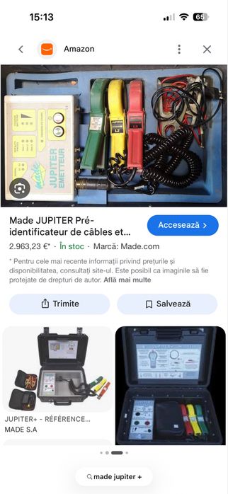 Madea JUPITER+ - Sistem profesional identificare cabluri BT/HTA | Emitator + Receptor | Kit complet  detector cabluri