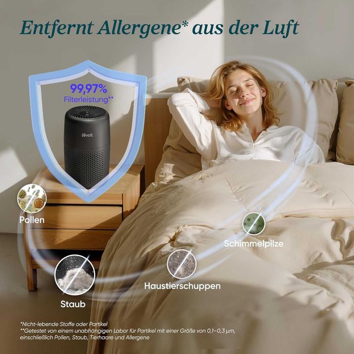 Пречиствател за въздух Levoit Core Mini, 17 м2, 7 W, HEPA, LAP-C161-KEU