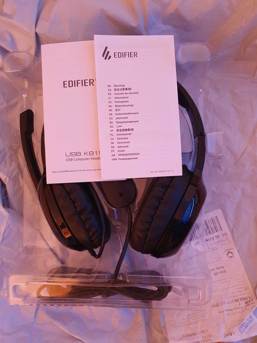 Casti Edifier K815-BK, USB, Negru