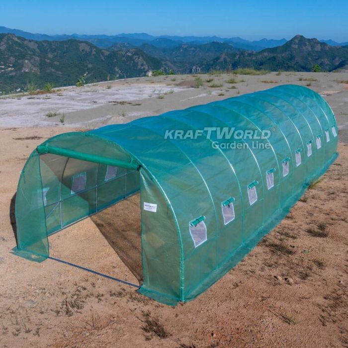 Голям градински парник 10м – Тунелна Оранжерия усилена конструкция, ар