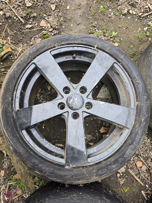 Roti 215 45 R17 5x112 VW Audi Seat cu semislick Federal 595RS-RR Jante Cauciucuri