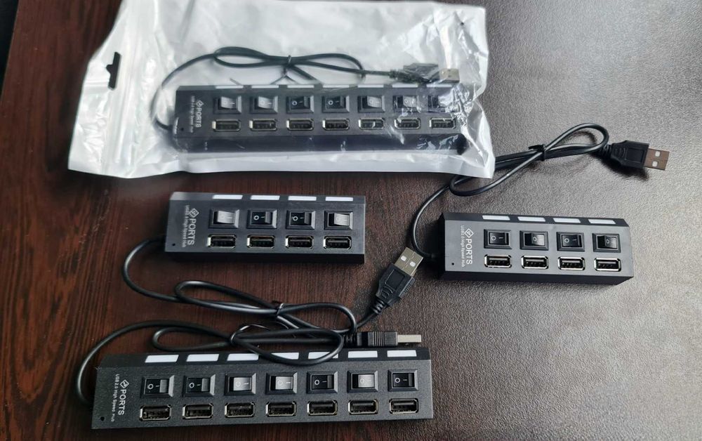 USB хъбове с 4 или 7 гнезда