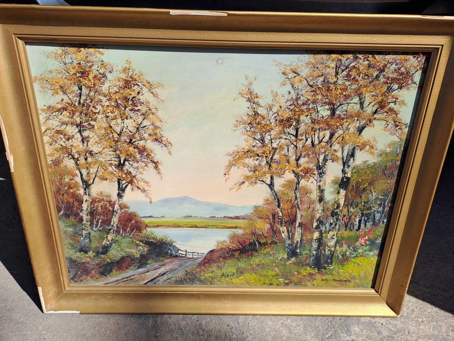 tablou pictura pe pfl 91/71 cm semnat Edi Dembinski