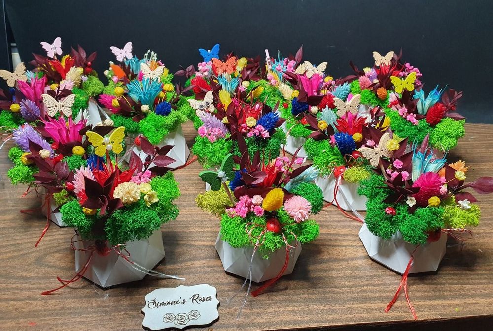 Minivaze mărțișor cu licheni