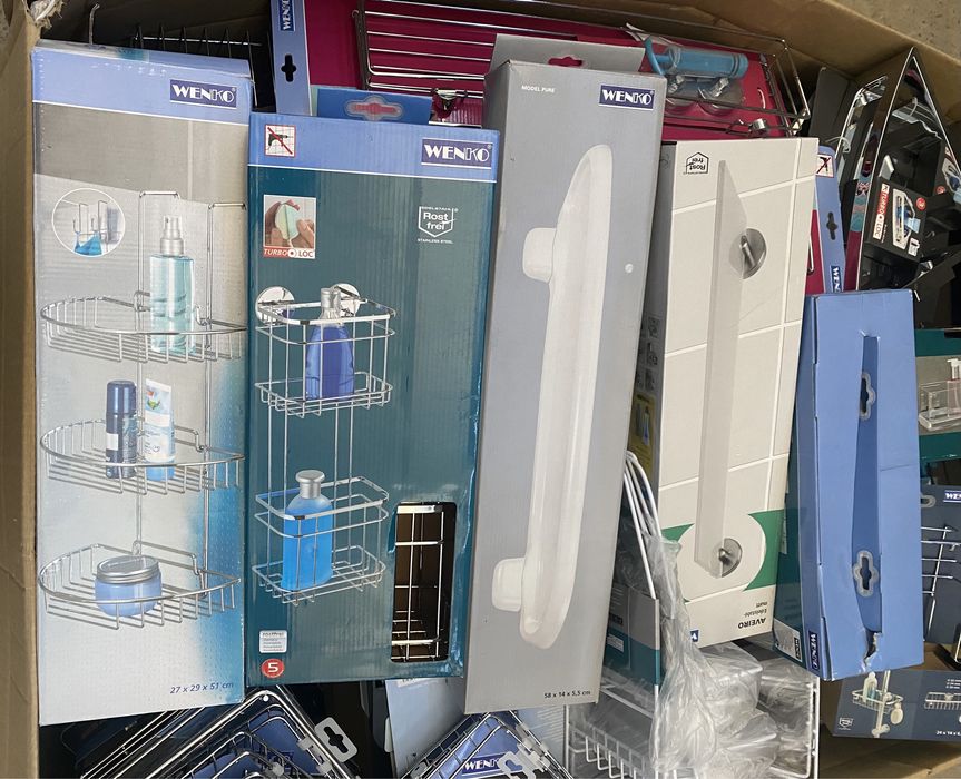 Етажерки и рафтове за баня на палет,на немската марка WENKO